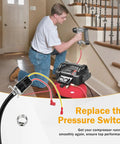 Air Compressor Pressure Switch 120 To 150 PSI 120V AC Durable Pressure Controller replacement in home setup