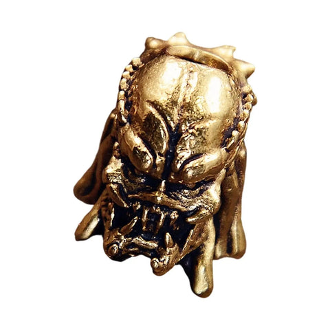 Gucci Vintage Brass Pendant With Predators Relief And Matte Finish For Retro Bags And Keychains, featuring a detailed predator design.