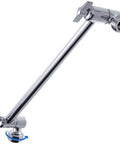Adjustable Brass Shower Arm Extension With Chrome Finish For Standard Showers 11 Inch Plus Height And Angle Control visible