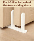 4 Pack Sliding Closet Door Floor Guides Universal White ABS Track Guides With Screws Fits One Three Eighths Inch Thick Doors Keeps Sliding Panels Centered For Smooth Operation In Cabinets And Closets For Cabinet Floor installed on wooden floor
