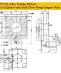 Kick Ass Cnc Hollow Rotary Table With Dead Straight Accuracy And Smooth Motor Drive For Four Axis Five Axis Circular Positioning and dimensions.