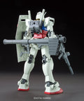 Back view of Gundam RX-78-2 Revive 1/144 Scale Gunpla Model Kit with Modern Proportions and articulated joints in a pose.