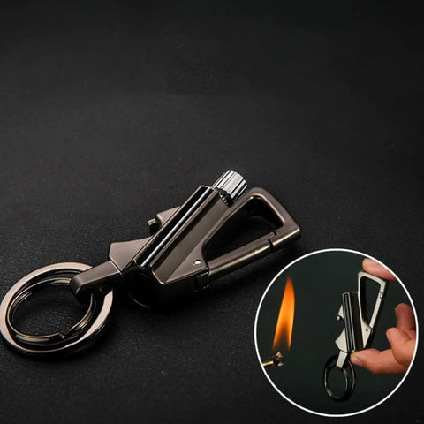 Three In One Lighter With Multitool Keychain Bottle Opener Portable Waterproof Ignite Tool For Camping Reusable Fire Starter