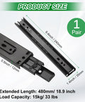 Soft Close Drawer Slides 9.4 Inch Full Extension Ball Bearing Rails For Cabinets And Furniture 33Lb Capacity Built Tough Cold Rolled Steel