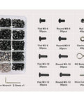 Beefed Up Stainless Steel RC Car Screws Kit With 361 Pieces Durable Hardware Set For One Eighth And One Tenth Scale RC Cars, Replacement Screws And Tools, Compatible With Traxxas And Axial Builds, Built To Take Real Rough Use, 361-piece kit with M3 screws, nuts, clips, and 2.0mm wrench