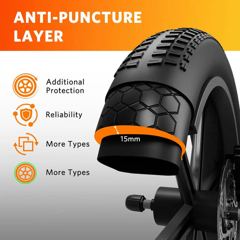 20x4.0 Tire Insert Puncture Proof Bicycle Tube Protector No Flat Bike Tire Liner Stops Flats From Thorns And Goatheads One Pack