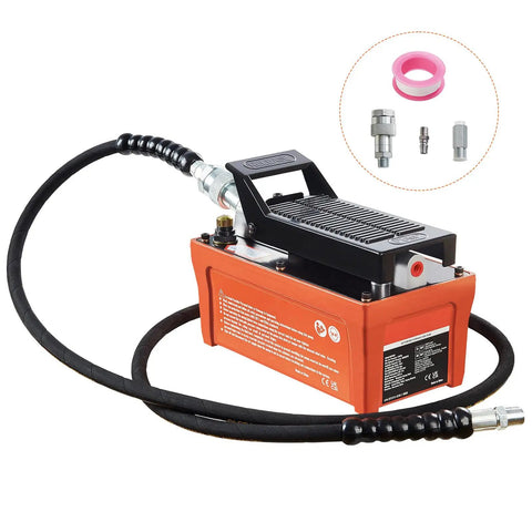 Heavy Duty Foot Operated Air Hydraulic Pump Delivers 10000 Psi Pressure Plus Half Gallon Reservoir For Auto Body Frame Repair And Pulling Posts No Sweat Kick Start Dead Simple Garage Upgrade