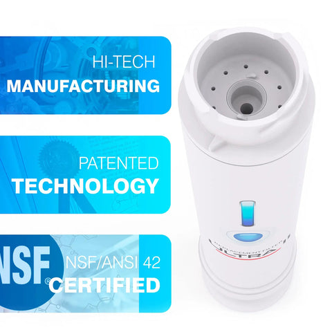 Ultra II Refrigerator Water Filter Replacement Compatible With EPTWFUO1 For PureSource Ultra II, NSF Certified, tech labels