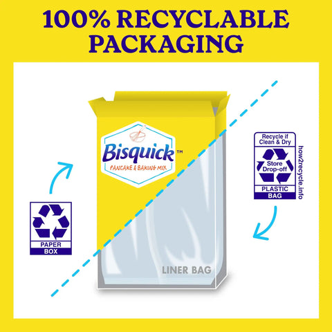 Gluten Free Pancake And Baking Mix For Fluffy Pancakes, Waffles, Biscuits, And More Grab And Go Breakfasts, 100% Recyclable Packaging