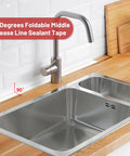 Caulk Tape Self Adhesive Sealant Strip Waterproof 1.5 Inch By 10.5 Foot for Kitchen Sink Edges on a double basin sink.