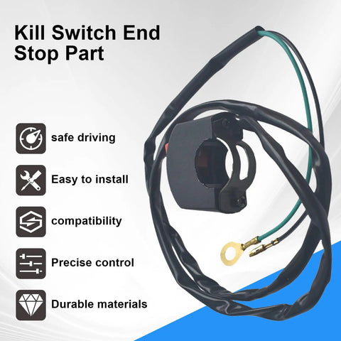 Kill Switch End Stop Part For Coleman CT200U Trail200 Trail Mini Bike 196cc Go Kart Replacement Stop Switch On Off Switch Durable