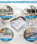 Heavy-Duty HVAC Surge Protector With TPMOV Tech and Three Modes L-G L-L L-N, Watertight Enclosure, 120/240 VAC, UL Listed