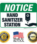 Wall Mounted Hand Sanitizer Station Sign For Offices Lobbies Or Schools lightweight polystyrene frame, indoor display with clear messaging.