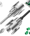 All In One PVC Pipe Threading Tool For 1/2 And 3/4 Inch Pipes With Dual Function Internal And External Threads