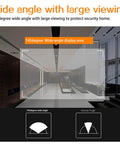 145-degree wide view display from All In One Peephole Doorbell Camera With 4.3 Inch Indoor Monitor Easy Install 720P Video 940Nm Night Vision