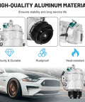 Fresh AC Air Compressor With Clutch For Ford Explorer 2011 2015 And Police Interceptor 2013 2015 showing high-quality aluminum material.