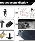 Product scene display for 100 Piece Heavy Duty Car Body Screws And Bolts Kit With Rust Resistant Splash Shield Retainers U Nuts