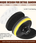 4 Inch Angle Grinder Sander Kit with 5/8-11 thread hook and loop backing pad for versatile sanding applications.