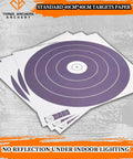 30 Pack Archery Targets 40cm NFAA Standard 5 Ring Single Spot Paper Targets For Training And Competition No Glare Wood Free Print