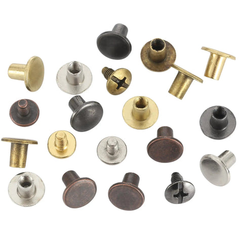150 Sets Solid Chicago Screws And Leather Rivets In Mixed Colors With Zero Hassle Install Tools, variety of zinc alloy studs.