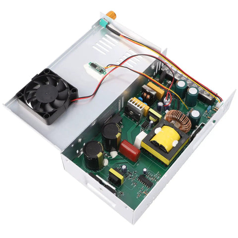 Open view of 48V Variable DC Power Supply 0-48V 10A 480W AC To DC Converter showing internal components and fan