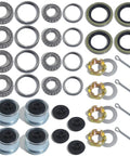 Trailer Hub Bearing Kit For 3500Lbs Tapered Axles From 1-1/16 Inch To 1-3/8 Inch Spindle Includes Castle Nut Washer Grease Seal Dust Cap 4 Sets