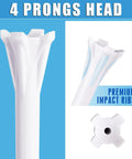 Close-up of Plastic Golf Tees 170 Pack With Three Line Marking System Two Sizes 3-1/4 Inch And 1-1/2 Inch Low Friction Prongs
