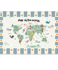 World Map Classroom Banner For Geography Learning 20x30 Inch Wall Hanging Sign To Decor Preschools And Elementary Classrooms