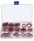 Premium Copper Washer Set 280 Pcs Solid Flat Washers Across 12 Sizes Pro Grade SAE Fit For Industrial And Electrical Projects in box