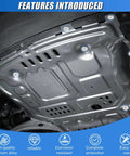Beefy 8 Piece Car Engine Splash Shield Hardware Kit Featuring Lower Cover Pins Bolts And Radiator Clips for skid plate mounted under car.