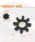 Product size image of Rock Solid Electric Power Steering Motor Shaft Kit For Select Toyota Models showing two black plastic parts.
