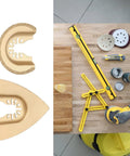 Do It All Oscillating Saw Blades Set for Wood Plastic Metal Semicircular High Carbon Steel Multitool Attachments on workbench