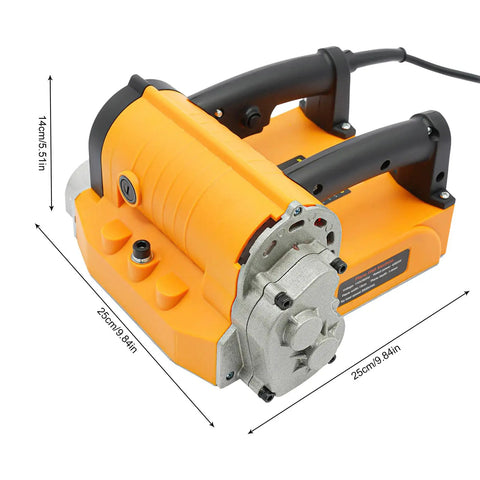 Heavy Duty Electric Wall Scraper Kicks Off Thick Paint And Putty With A Beefy 4580W Motor and Wide 5 9 Inch Blade shown from the side.