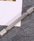 Four Point Three Inch Metal Hand Drill With Double End Pin Vise Chuck For Jewelry And Watch Repair on woven mat