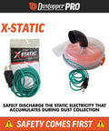 X Static Grounding Kit For Cyclone Dust Collectors And Shop Vacuums Anti Static Ground Wire And Grounding Plug displayed