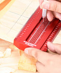 Woodworking Saddle T Square Ruler Six Inch For Carpenter Layout And Measuring Tools With wrap around marking on wood
