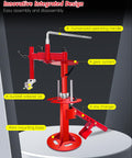 Manual Tire Changer With Gear Transmission For 16 To 21 Inch Tires Heavy Duty Hand Crank Tool shown with labeled parts