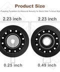 Product size dimensions of Durable AWD Belt Repair Kit For Husqvarna Mowers And Trimmers with 2.23 inch diameter pulleys