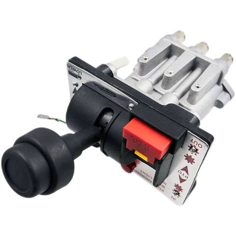 Power Take Off PTO Hoist Air Shift Control Valve With Switch And Brighter Light For Dump Truck Hydraulic System Replacement AV295 AV295 329358X Push To Connect Fittings Apsco Compatible Heavy Duty