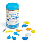 Jar of Weather Counters For Kids Set A Fun Hands On Counting Manipulatives For Math And Sorting Meteorology Learning Toys