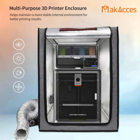 Pro Grade Ventilated Resin 3D Printer Enclosure For Odor Control Dustproof Shield And Noise Dampening, durable fabric.