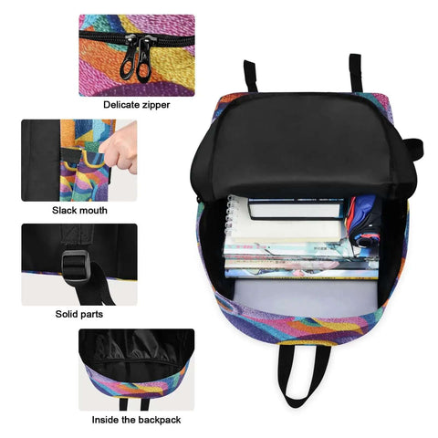 Open Insulated Lunch Box Backpack With Laptop Sleeve Fits 15.6 Inch For Women And Men Lightweight Scratch Resistant Nylon Daypack