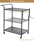 Beefed Up Tool Organizer With Wheels for Garage Shed Basement and Outdoor Use showing grid shelves and S-hooks, size 75x55x35cm