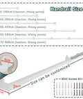 Detailed image of handrail size options for the Upgraded Adjustable Iron Railing Kit For Serious Home Security.