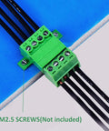 Five Pack 3 Pin 3.81mm Pitch Panel Mount Screw Terminal Block Connector Phoenix Type 8A 300V For 16-28 AWG Wires installed