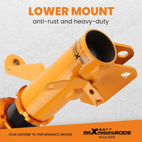 Close-up of lower mount detail from Beefed-Up Coilover Suspension Kit For Acura RSX 2002-2006 And Honda Integra DC5 2001-2006