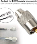 10 Pack UHF PL259 Solder Connectors with Reducer for RG8X RG8 RG59 LMR400 and RG213 Coaxial Cables Teflon 50 Ohm RF Adapter