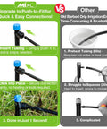 Comparison of Easy Install 1 Quarter Inch Drip Emitter Kit With Adjustable Flow And 360 Degree Fan Sprayer and other emitters