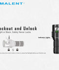 Ultra Bright EDC Flashlight 13000 Lumens, Rechargeable Pocket Light For Camping And Hiking, Emergency Prep, USB C Recharge shown with lockout feature
