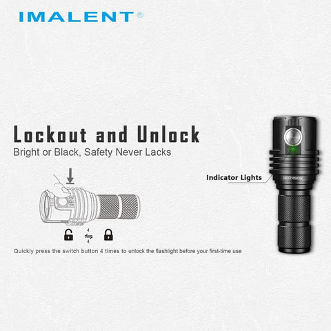 Ultra Bright EDC Flashlight 13000 Lumens, Rechargeable Pocket Light For Camping And Hiking, Emergency Prep, USB C Recharge shown with lockout feature